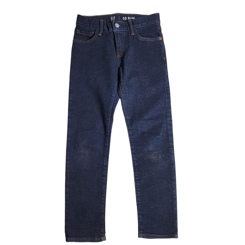 Gap Kids Boys Slim Fit Jeans Dark Wash Denim Size 10 Slim Indigo Pants